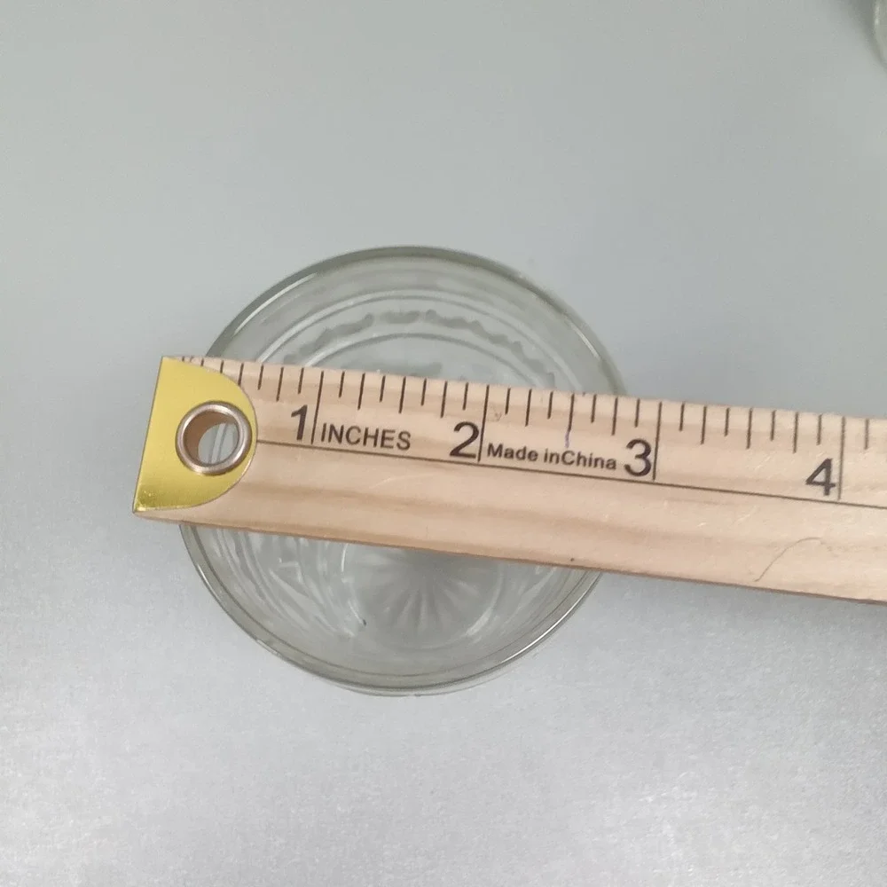 Vintage Clear Pressed Glass Highball‎ Tumbler Thumbprint Diamond Pattern 5.5in
